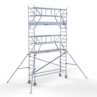 Euroscaffold Rolsteiger Compleet 75 x 305 x 6,2m incl. lichtgewicht platform + dubbele voorloopleuning