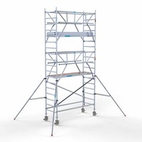 Euroscaffold Rolsteiger Compleet carbondeck 90 x 250 x 6,2m werkhoogte + dubbelzijdige voorloopleuningen