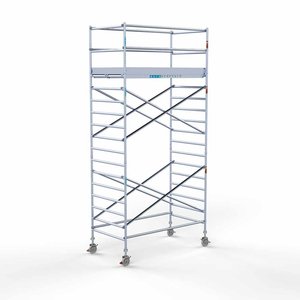 Euroscaffold Euro rolsteiger 135 x 250 x 6,2m werkhoogte met lichtgewicht platform