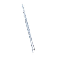 Eurostairs Eurostairs Opsteek ladder driedelig uitgebogen 3x14 sporten + gevelrollen