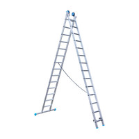 Eurostairs Eurostairs ladder dubbel recht 2 x 14 sporten + gevelrollen