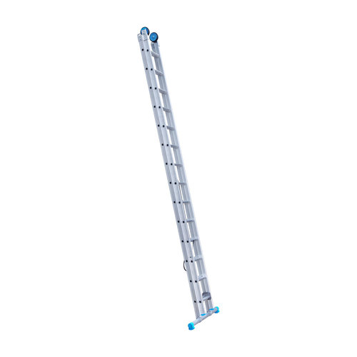 Eurostairs ladder dubbel recht 2 x 14 sporten + gevelrollen Eurostairs Eurostairs ladder dubbel recht 2 x 14 sporten + gevelrollen