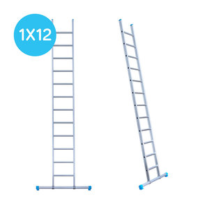 Eurostairs Eurostairs Ladder enkel recht 1 x 12 sporten Eurostairs Ladder enkel recht 1 x 12 sporten