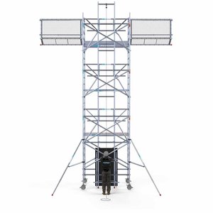 MAANDDEAL: Solar Rolsteiger 135x305x8,2m werkhoogte, inclusief solar lift, Safeguard dakrandbeveiliging