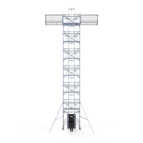Solar Rolsteiger 135x305x14,2m werkhoogte, inclusief Solar lift, Safeguard dakrandbeveiliging Euroscaffold Solar Rolsteiger 135x305x14,2m werkhoogte, inclusief Solar lift, Safeguard dakrandbeveiliging