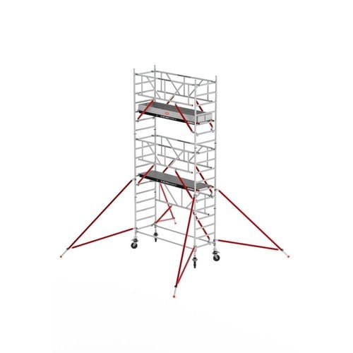 Altrex Rolsteiger RS TOWER 51 PLUS-S met Safe-Quick® 2 Guardrail en Fiberdeck – 90x245 6,2m werkhoogte