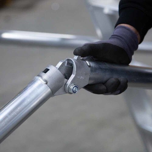 Professionele verrijdbare magazijntrap 6 treden Eurostairs Professionele verrijdbare magazijntrap 6 treden