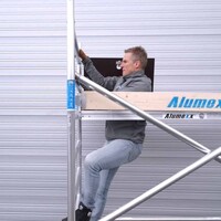 Alumexx Rolsteiger Alumexx Basic 90 x 190 x 7.20m werkhoogte Alumexx Rolsteiger Alumexx Basic 90 x 190 x 7.20m werkhoogte