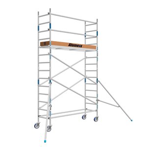Alumexx Rolsteiger Alumexx Basic 75 x 190  x 5.20m werkhoogte met carbon platformen Rolsteiger Alumexx Basic 75 x 190  x 5.20m werkhoogte met carbon platformen