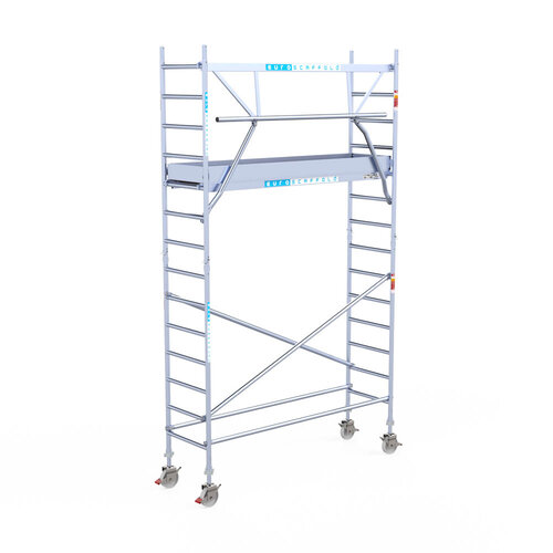 Euroscaffold Euro 75x250x5,2m werkhoogte enkele voorloopleuning Euroscaffold Euroscaffold Euro 75x250x5,2m werkhoogte enkele voorloopleuning