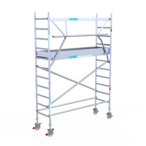 Euroscaffold Euroscaffold Euro 75x250x4,2m werkhoogte carbon vloer enkele voorloopleuning Euroscaffold Euro 75x250x4,2m werkhoogte carbon vloer enkele voorloopleuning