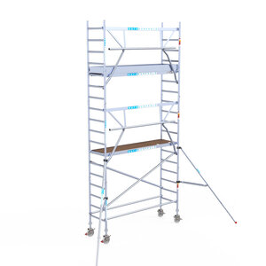 Euroscaffold Euroscaffold Euro 75x250x6,2m werkhoogte carbon vloer enkele voorloopleuning Euroscaffold Euro 75x250x6,2m werkhoogte carbon vloer enkele voorloopleuning