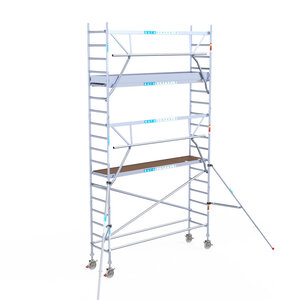 Euroscaffold Euroscaffold Euro 75x305x6,2m werkhoogte carbon vloer enkele voorloopleuning Euroscaffold Euro 75x305x6,2m werkhoogte carbon vloer enkele voorloopleuning