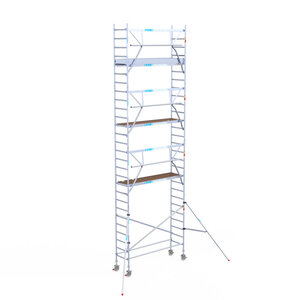 Euroscaffold Euroscaffold Euro 75x250x9,2m werkhoogte carbon vloer enkele voorloopleuning Euroscaffold Euro 75x250x9,2m werkhoogte carbon vloer enkele voorloopleuning