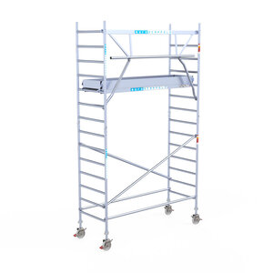 Euroscaffold Euroscaffold Euro 90x250x5,2m werkhoogte enkele voorloopleuning Euroscaffold Euro 90x250x5,2m werkhoogte enkele voorloopleuning