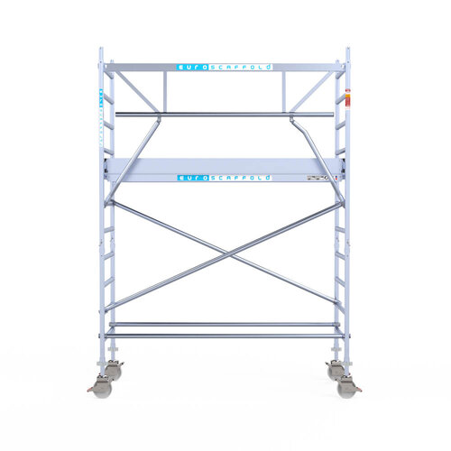 Euroscaffold Euro 90x250x4,2m werkhoogte carbon vloer enkele voorloopleuning Euroscaffold Euroscaffold Euro 90x250x4,2m werkhoogte carbon vloer enkele voorloopleuning