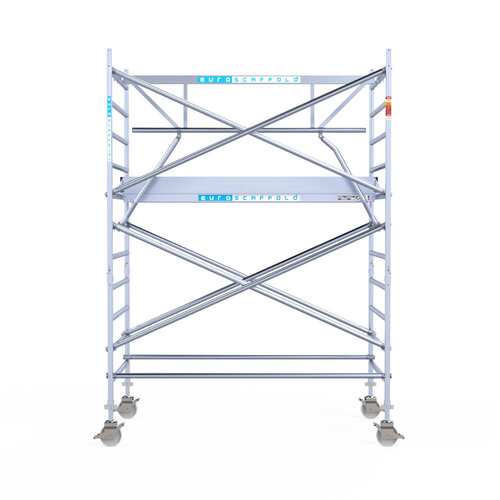 Euroscaffold Euro 135x250x4,2m werkhoogte carbon vloer enkele voorloopleuning Euroscaffold Euroscaffold Euro 135x250x4,2m werkhoogte carbon vloer enkele voorloopleuning
