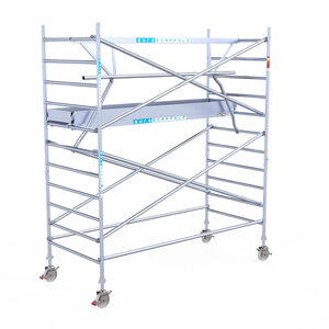 Euroscaffold Euroscaffold Euro 135x305x4,2m werkhoogte carbon vloer enkele voorloopleuning Euroscaffold Euro 135x305x4,2m werkhoogte carbon vloer enkele voorloopleuning