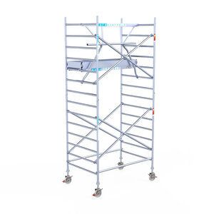 Euroscaffold Euroscaffold Euro 135x190x5,2m werkhoogte carbon vloer enkele voorloopleuning Euroscaffold Euro 135x190x5,2m werkhoogte carbon vloer enkele voorloopleuning