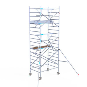 Euroscaffold Euroscaffold Euro 135x190x6,2m werkhoogte carbon vloer enkele voorloopleuning Euroscaffold Euro 135x190x6,2m werkhoogte carbon vloer enkele voorloopleuning