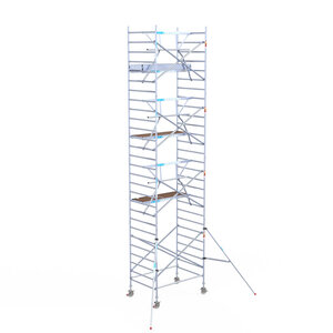 Euroscaffold Euroscaffold Euro 135x190x9,2m werkhoogte carbon vloer enkele voorloopleuning Euroscaffold Euro 135x190x9,2m werkhoogte carbon vloer enkele voorloopleuning