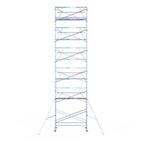 Euroscaffold Euroscaffold Euro 135x305x13,2m werkhoogte carbon vloer enkele voorloopleuning