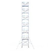 Euroscaffold Euroscaffold Euro 135x190x14,2m werkhoogte carbon vloer enkele voorloopleuning