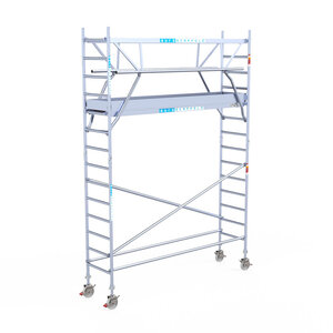 Euroscaffold Euroscaffold Euro 75x305x5,2m werkhoogte carbon vloer dubbele voorloopleuning Euroscaffold Euro 75x305x5,2m werkhoogte carbon vloer dubbele voorloopleuning