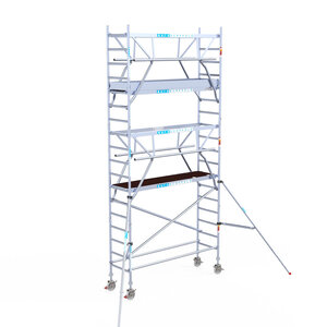 Euroscaffold Euroscaffold Euro 75x250x6,2m werkhoogte carbon vloer dubbele voorloopleuning Euroscaffold Euro 75x250x6,2m werkhoogte carbon vloer dubbele voorloopleuning