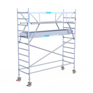 Euroscaffold Euroscaffold Euro 90x305x4,2m werkhoogte carbon vloer dubbele voorloopleuning Euroscaffold Euro 90x305x4,2m werkhoogte carbon vloer dubbele voorloopleuning