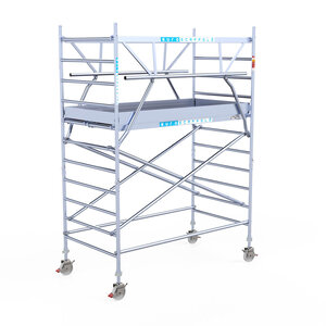 Euroscaffold Euroscaffold Euro 135x250x4,2m werkhoogte dubbele voorloopleuning Euroscaffold Euro 135x250x4,2m werkhoogte dubbele voorloopleuning