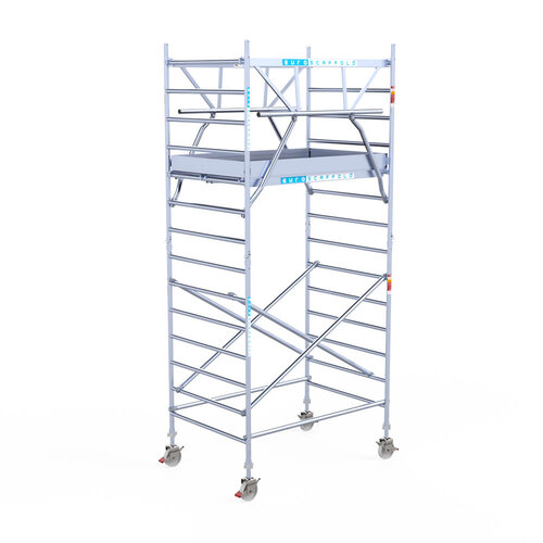 Euroscaffold Euro 135x190x5,2m werkhoogte carbon vloer dubbele voorloopleuning Euroscaffold Euroscaffold Euro 135x190x5,2m werkhoogte carbon vloer dubbele voorloopleuning