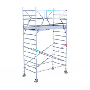 Euroscaffold Euroscaffold Euro 135x250x5,2m werkhoogte carbon vloer dubbele voorloopleuning Euroscaffold Euro 135x250x5,2m werkhoogte carbon vloer dubbele voorloopleuning