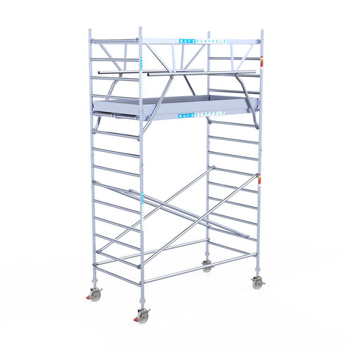 Euroscaffold Euro 135x250x5,2m werkhoogte carbon vloer dubbele voorloopleuning Euroscaffold Euroscaffold Euro 135x250x5,2m werkhoogte carbon vloer dubbele voorloopleuning