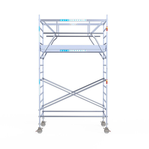 Euroscaffold Euro 135x250x5,2m werkhoogte carbon vloer dubbele voorloopleuning Euroscaffold Euroscaffold Euro 135x250x5,2m werkhoogte carbon vloer dubbele voorloopleuning