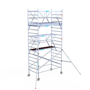 Euroscaffold Euroscaffold Euro 135x250x6,2m werkhoogte carbon vloer dubbele voorloopleuning Euroscaffold Euro 135x250x6,2m werkhoogte carbon vloer dubbele voorloopleuning