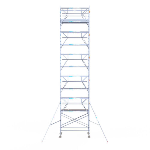 Euroscaffold Euro 135x250x12,2m werkhoogte carbon vloer dubbele voorloopleuning Euroscaffold Euroscaffold Euro 135x250x12,2m werkhoogte carbon vloer dubbele voorloopleuning