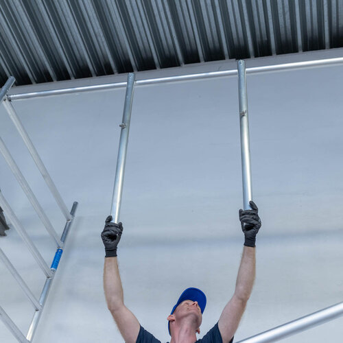 Rolsteiger Alumexx Light 90x190 8,2m werkhoogte geschoord Carbon vloer Alumexx Rolsteiger Alumexx Light 90x190 8,2m werkhoogte geschoord Carbon vloer