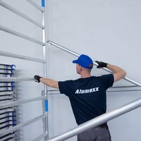 Alumexx Rolsteiger Alumexx Light 135x250 10,2m werkhoogte geschoord Carbon vloer