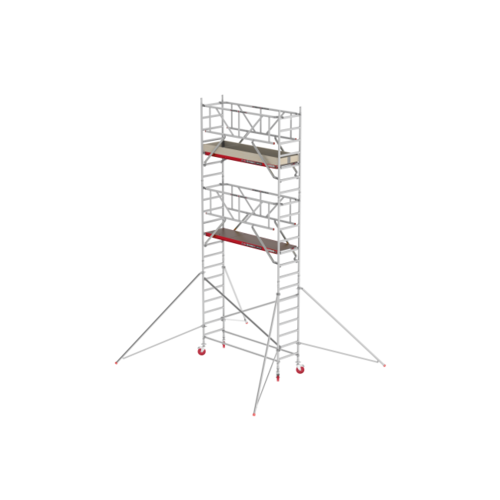Rolsteiger RS TOWER 41 75x185 7,2m werkhoogte Safe-Quick Guardrail + schoren Altrex Rolsteiger RS TOWER 41 75x185 7,2m werkhoogte Safe-Quick Guardrail + schoren