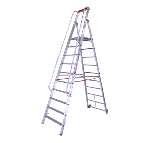 1 x 10 tr. EUROLINE Magazijntrap met leuning Euroline 1 x 10 tr. EUROLINE Magazijntrap met leuning