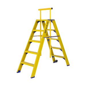 Staltor 2x5 tr. GVK industrietrap Type DT met platform + wegklapbare beugel NEN2484 2x5 tr. GVK industrietrap Type DT met platform + wegklapbare beugel NEN2484