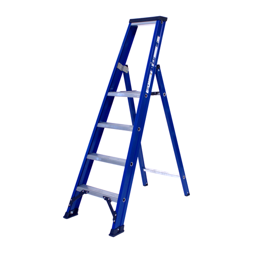 DAS products 1 x 4 incl. platform Industriële trap enkel  Blue type Hercules