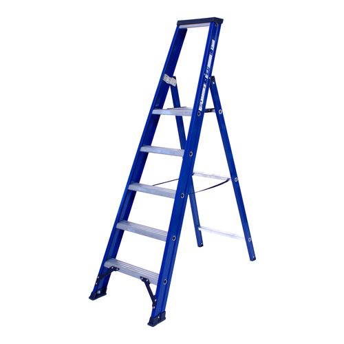 1 x 5 incl.platform  Industriële trap enkel Blue type Hercules DAS products 1 x 5 incl.platform  Industriële trap enkel Blue type Hercules