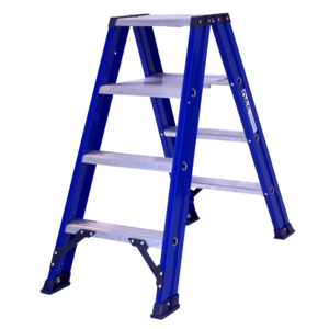DAS products 2 x 4 incl. platform  Industriële trap dubbel Blue type Hercules 2 x 4 incl. platform  Industriële trap dubbel Blue type Hercules