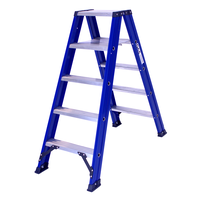 DAS products 2 x 5 incl. platform Industriële trap dubbel  Blue type Hercules