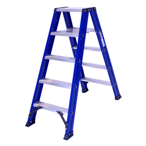 DAS products 2 x 5 incl. platform Industriële trap dubbel  Blue type Hercules 2 x 5 incl. platform Industriële trap dubbel  Blue type Hercules