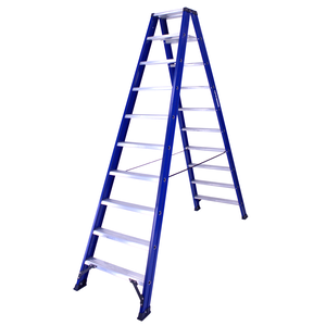 DAS products 2 x 10 incl. platform Industriële trap dubbel Blue type Hercules 2 x 10 incl. platform Industriële trap dubbel Blue type Hercules