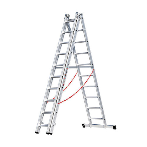 3 x 10 sp. Euroline Industrieladder 3-delig rechte voet met balk. Euroline 3 x 10 sp. Euroline Industrieladder 3-delig rechte voet met balk.