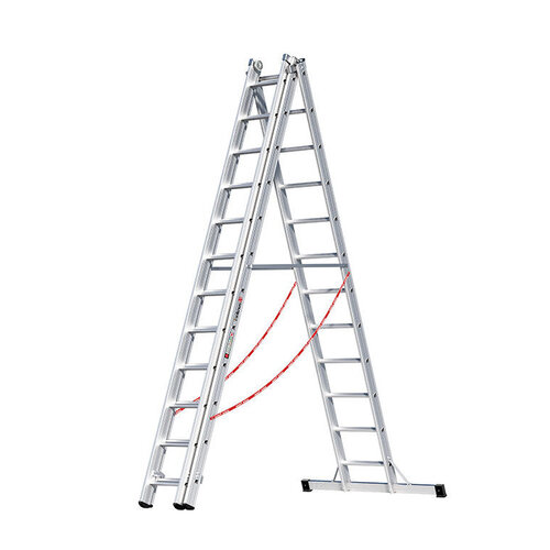 3 x 12 sp. Euroline Industrieladder 3-delig rechte voet met balk. Euroline 3 x 12 sp. Euroline Industrieladder 3-delig rechte voet met balk.